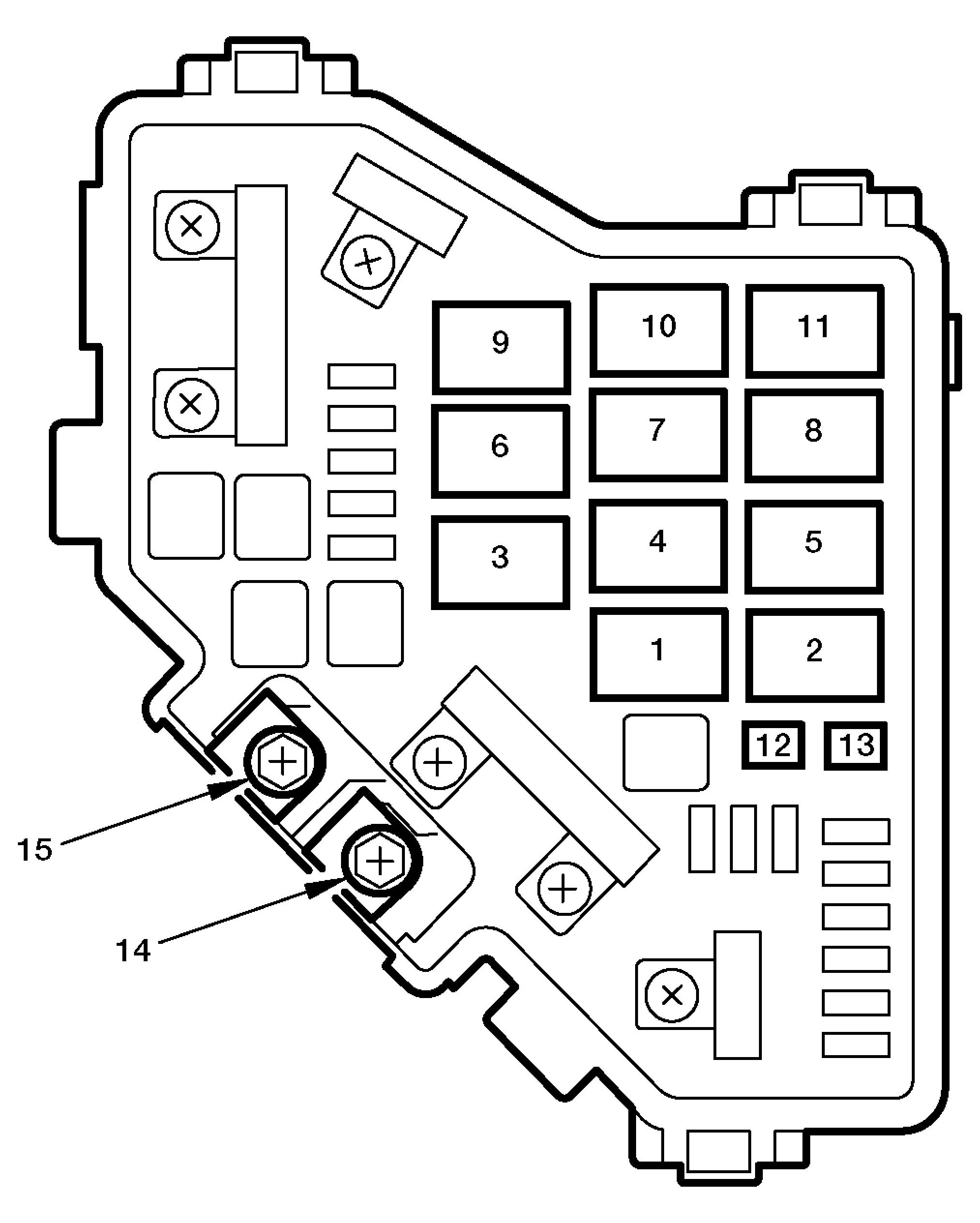 Honda CR-V EX 2009 - Component Locations -  Underhood Fuse/Relay Box