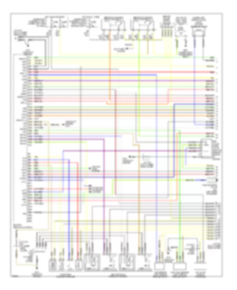 1.7L, Engine Performance Wiring Diagram, Except HX  GX (1 of 3) for Honda Civic DX 2005