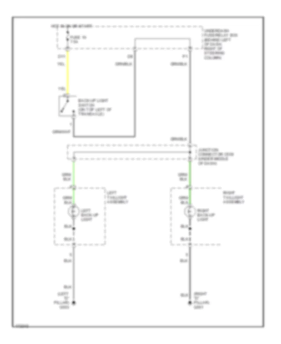 Back up Lamps Wiring Diagram M T for Honda Element LX 2005