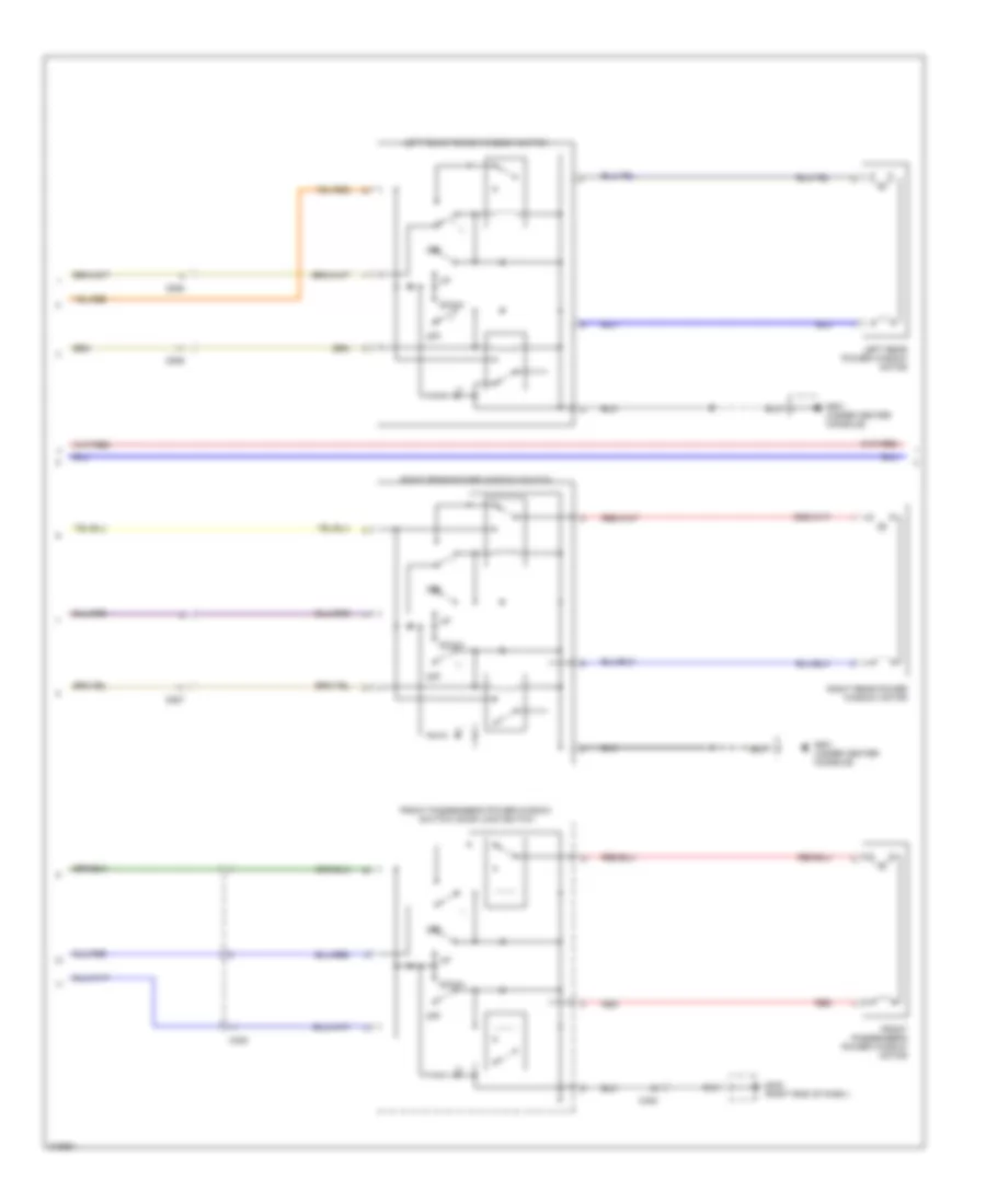 Power Windows Wiring Diagram 2 of 3 for Honda Ridgeline RT 2012