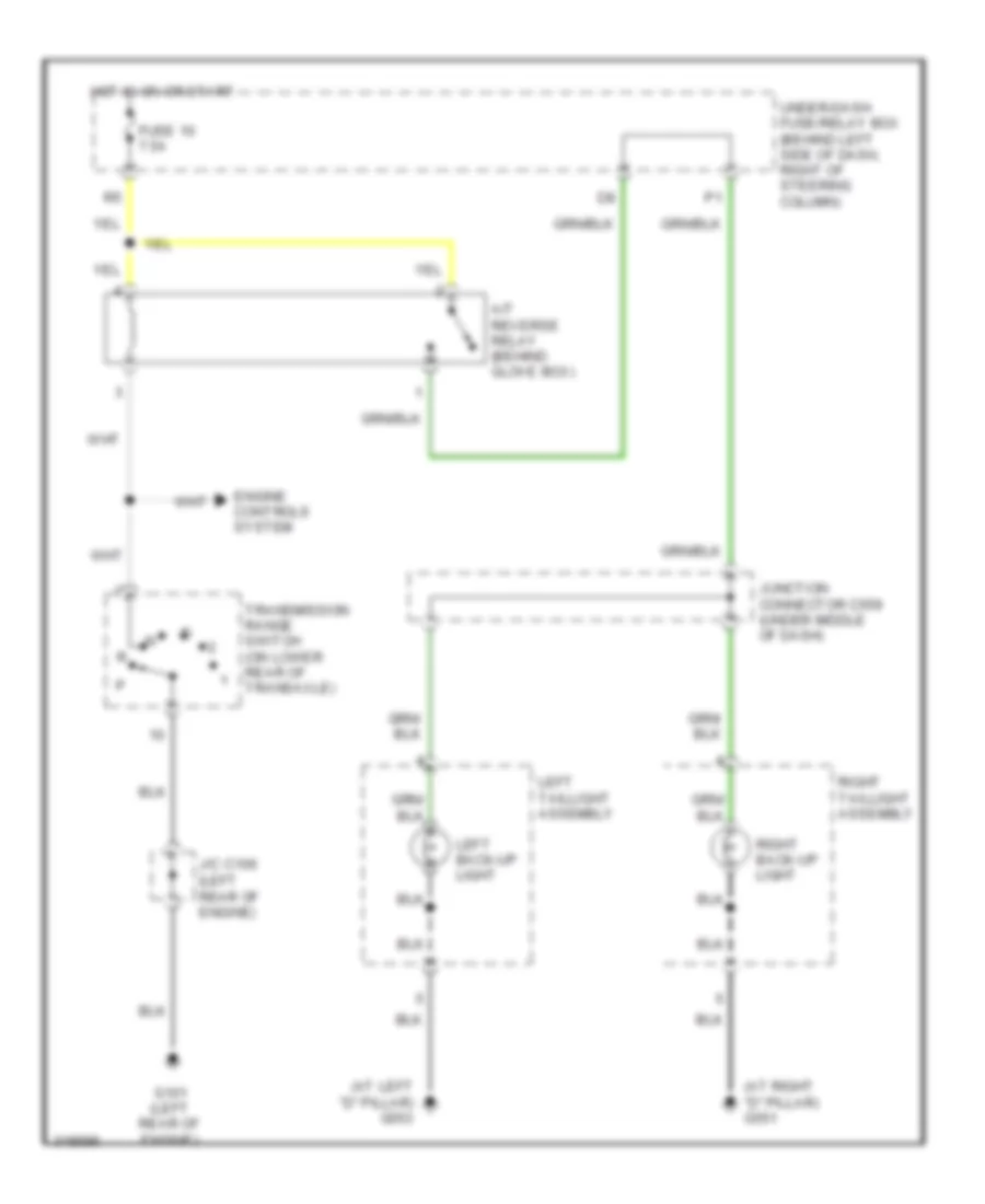 Back up Lamps Wiring Diagram A T for Honda Element SC 2009