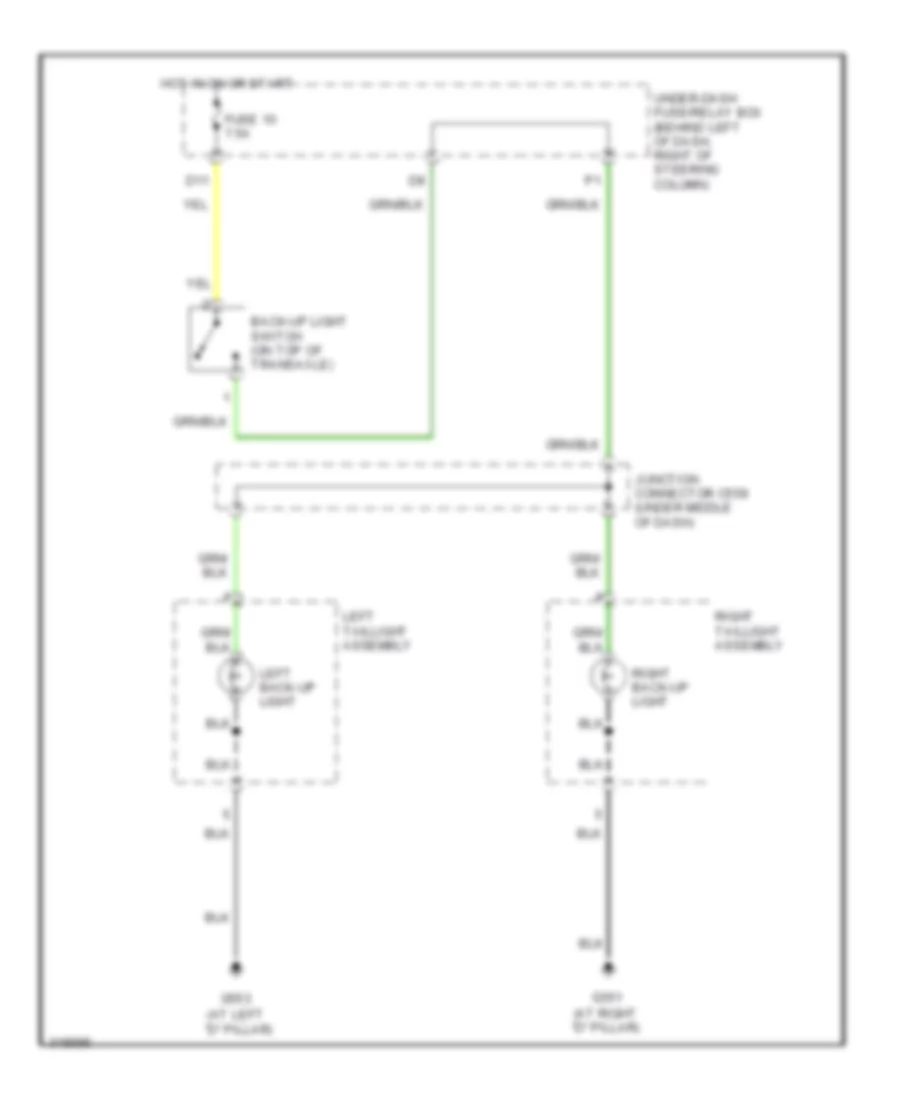 Back up Lamps Wiring Diagram M T for Honda Element SC 2009