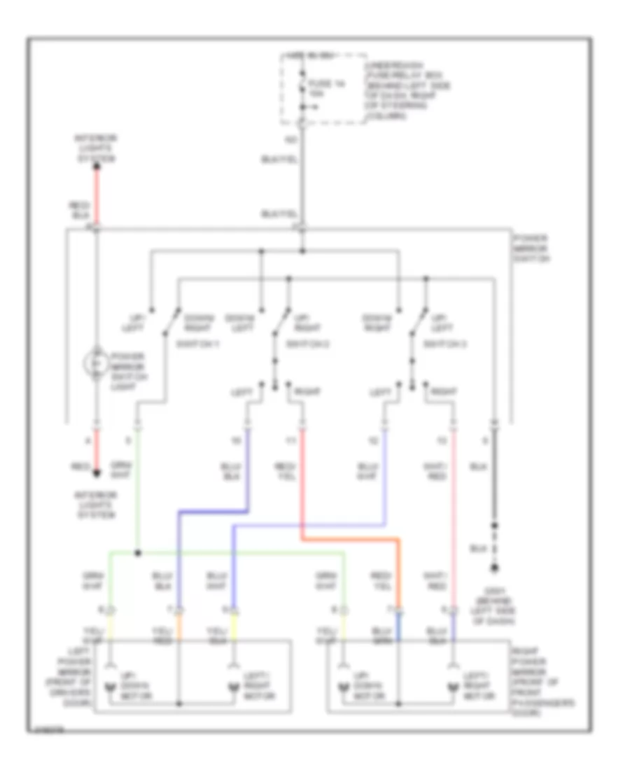 Power Mirrors Wiring Diagram for Honda Element SC 2009