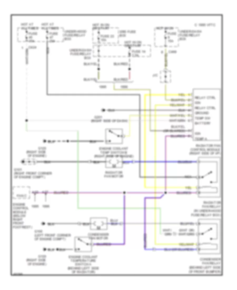 Cooling Fan Wiring Diagram for Honda Prelude Si 1995
