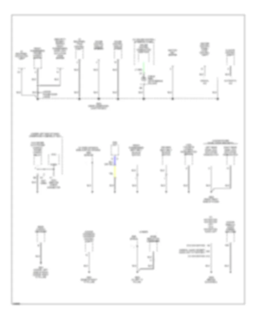 Ground Distribution Wiring Diagram Except Hybrid 4 of 4 for Honda Civic Si 2011