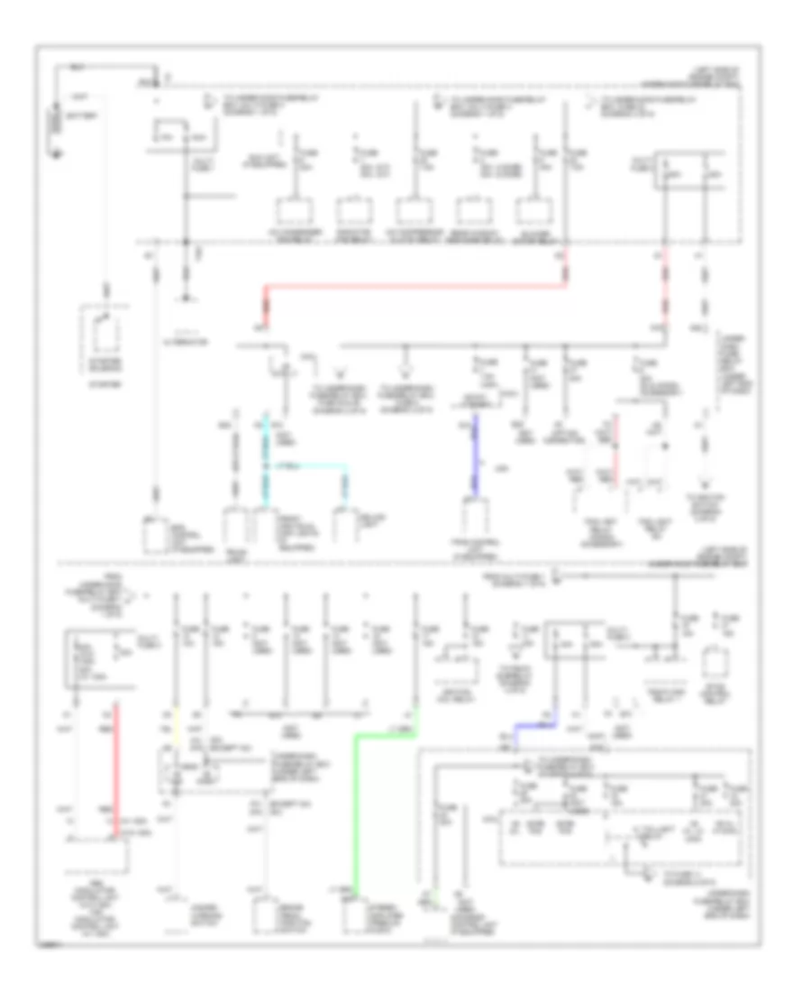 Power Distribution Wiring Diagram Except Hybrid 1 of 5 for Honda Civic Si 2011