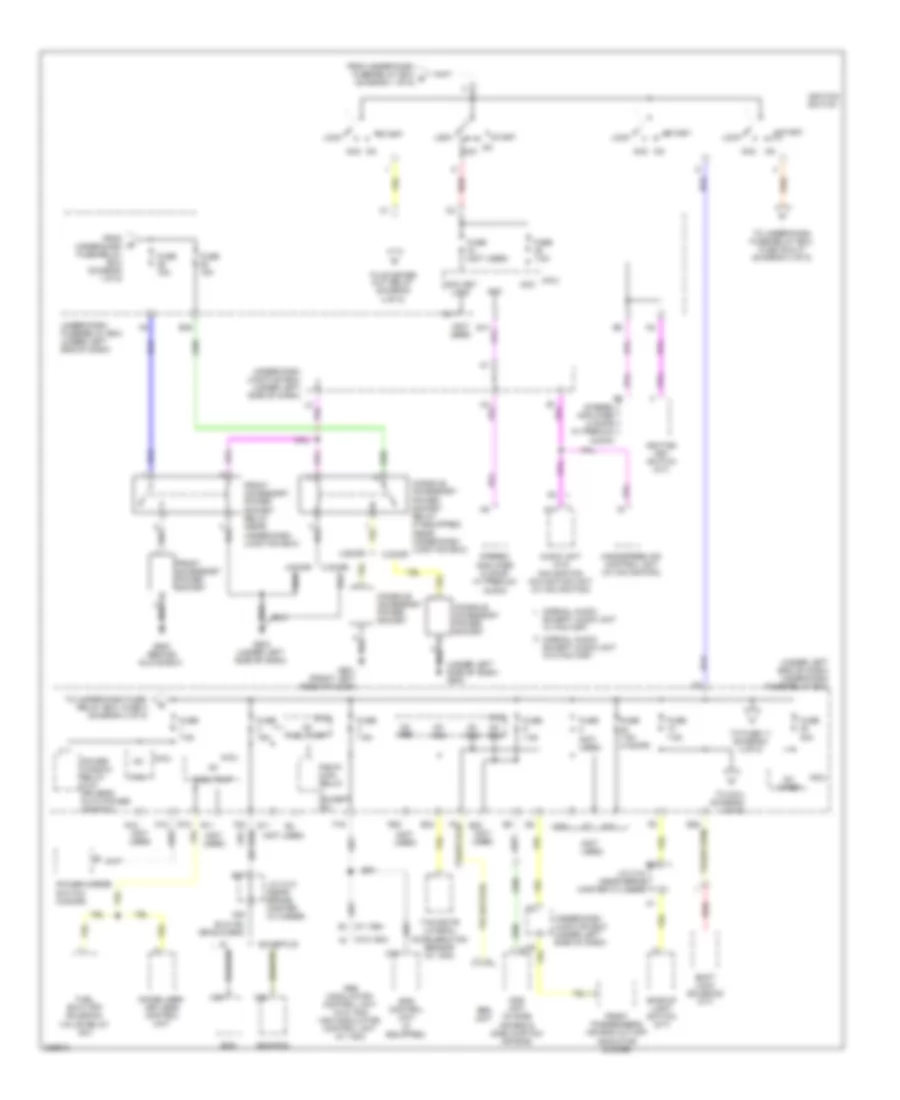 Power Distribution Wiring Diagram, Except Hybrid (2 of 5) for Honda Civic Si 2011