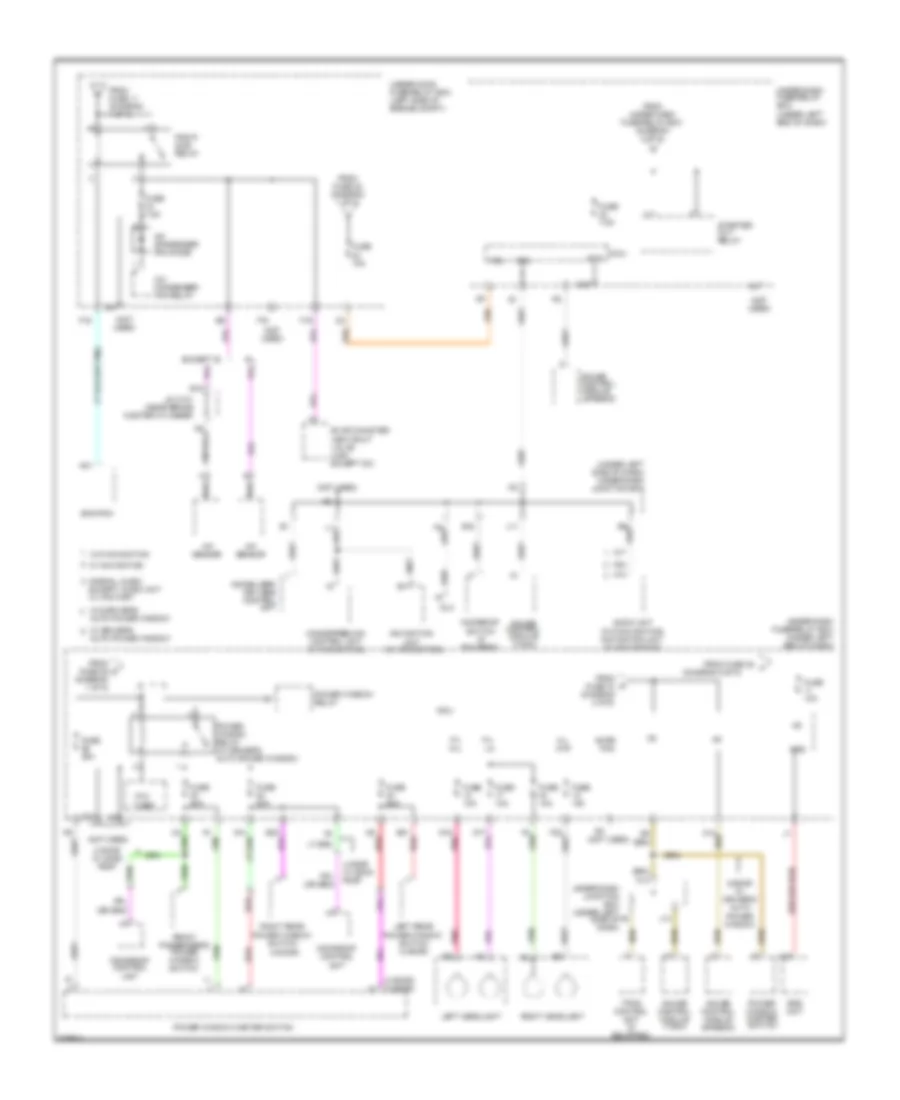 Power Distribution Wiring Diagram, Except Hybrid (4 of 5) for Honda Civic Si 2011