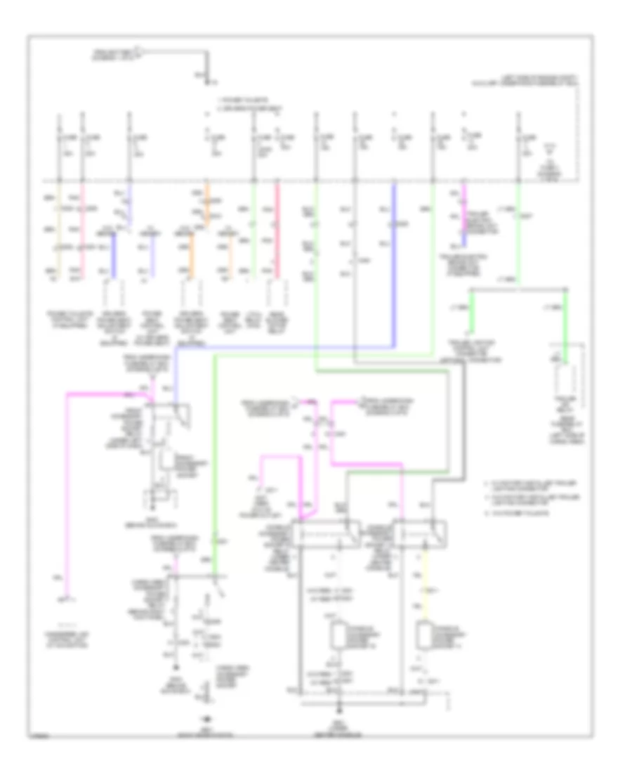 Power Distribution Wiring Diagram 2 of 9 for Honda Pilot Touring 2013