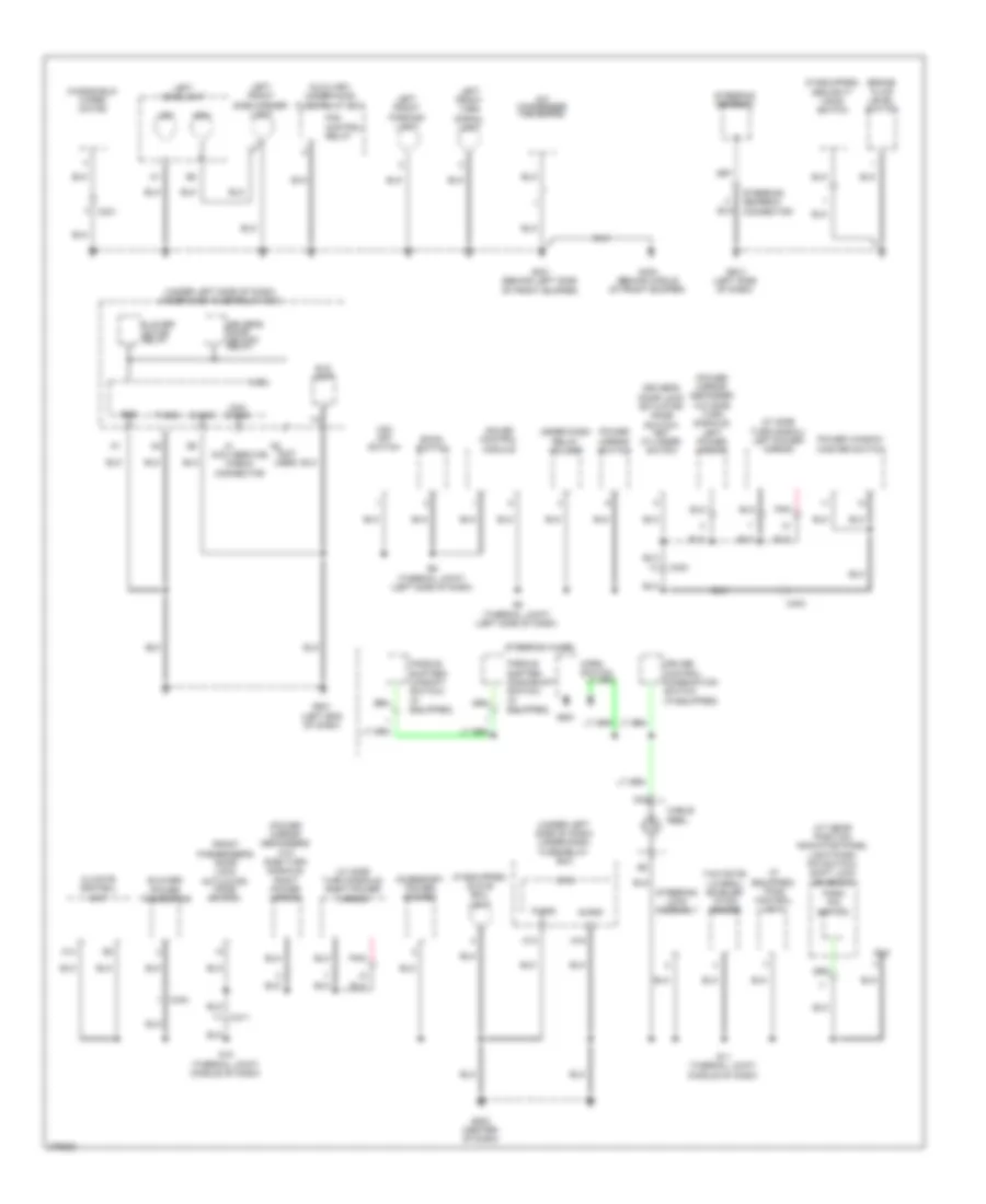 Ground Distribution Wiring Diagram (2 of 4) for Honda Insight LX 2014