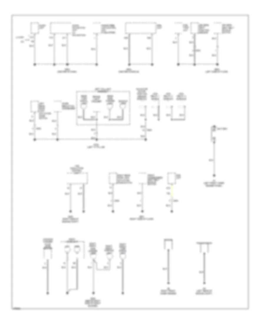 Ground Distribution Wiring Diagram (3 of 4) for Honda Insight LX 2014