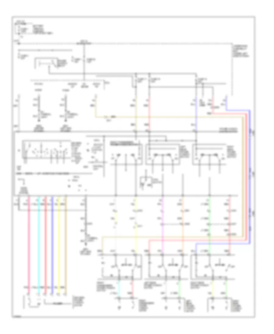 Power Windows Wiring Diagram for Honda Insight LX 2014