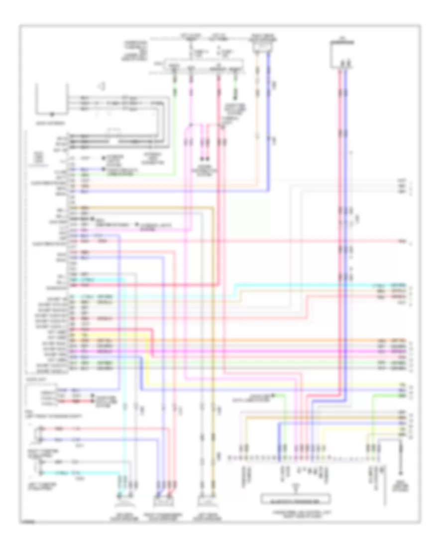 Radio Wiring Diagram, EX  LX without Navigation (1 of 2) for Honda Insight LX 2014