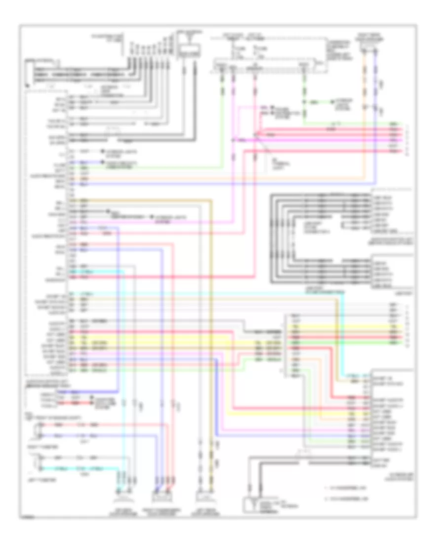 Radio Wiring Diagram, with Navigation (1 of 2) for Honda Insight LX 2014