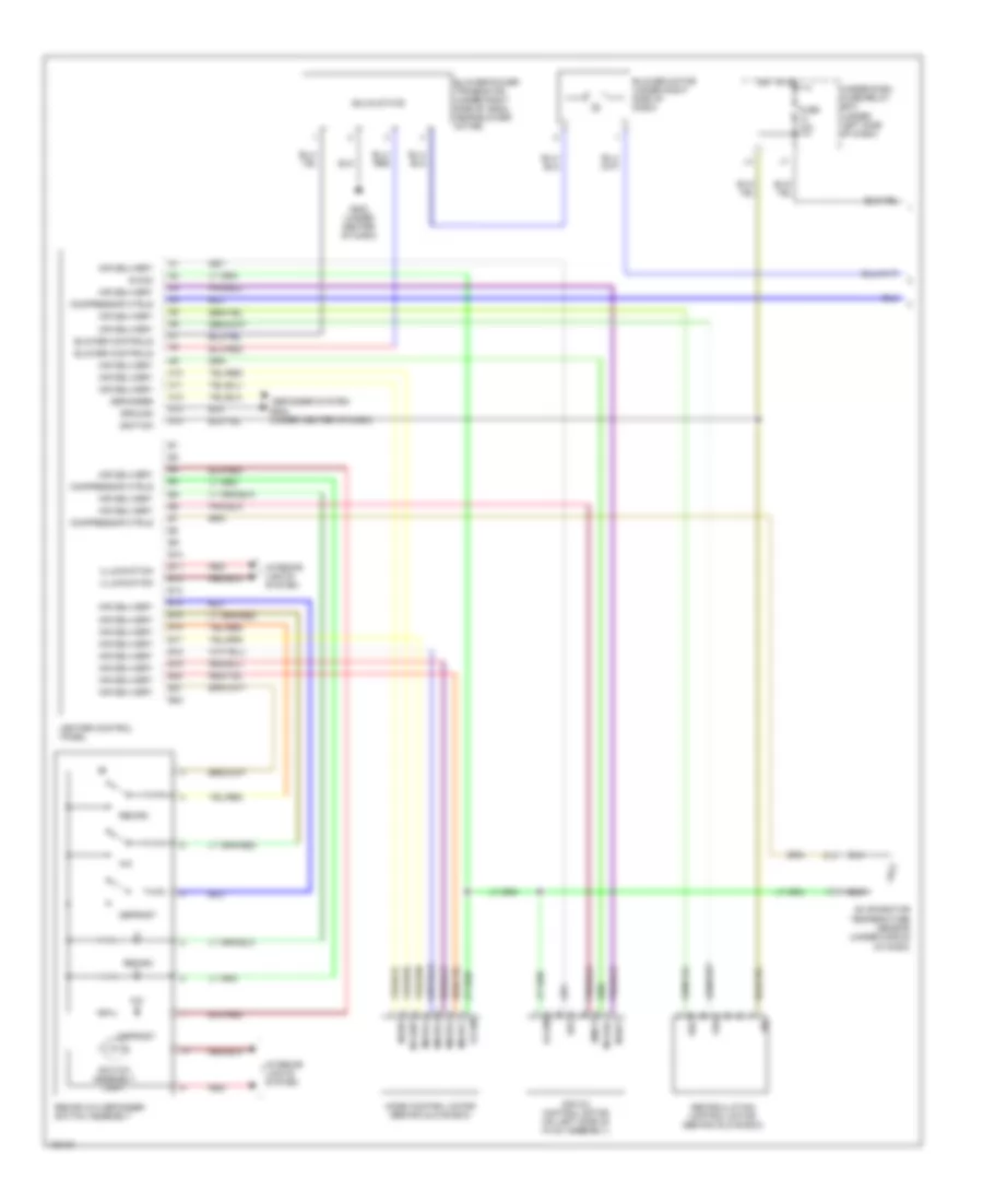 Manual AC Wiring Diagram, Except Hatchback  Hybrid (1 of 2) for Honda Civic HX 2004
