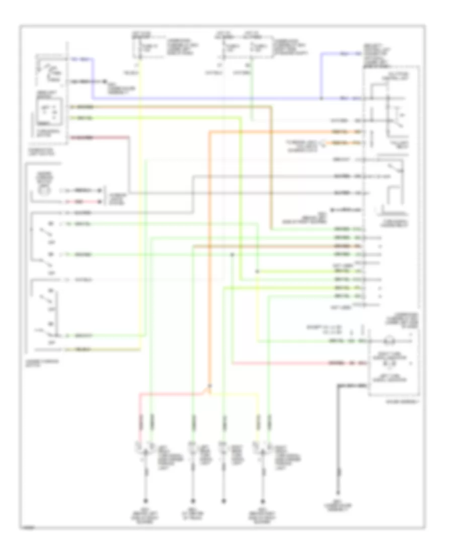 Exterior Lamps Wiring Diagram, Except Hatchback  Hybrid (1 of 2) for Honda Civic HX 2004