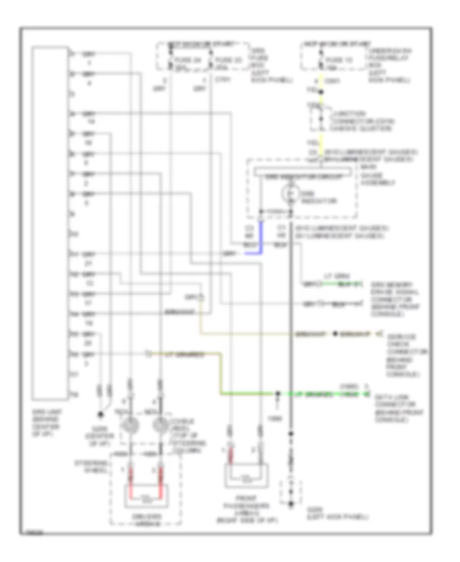 Supplemental Restraint Wiring Diagram for Honda Prelude VTEC 1995