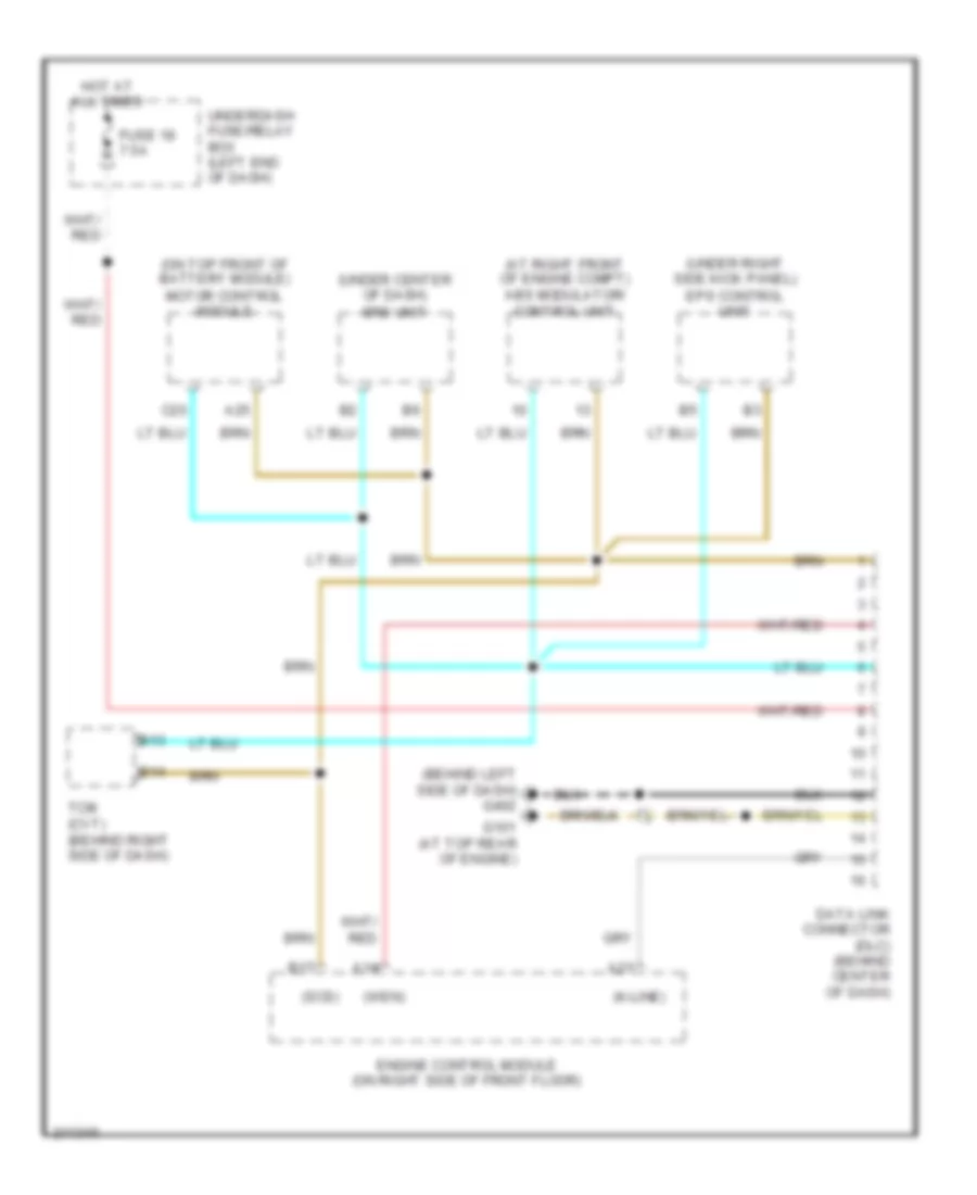 Computer Data Lines Wiring Diagram for Honda Insight 2005