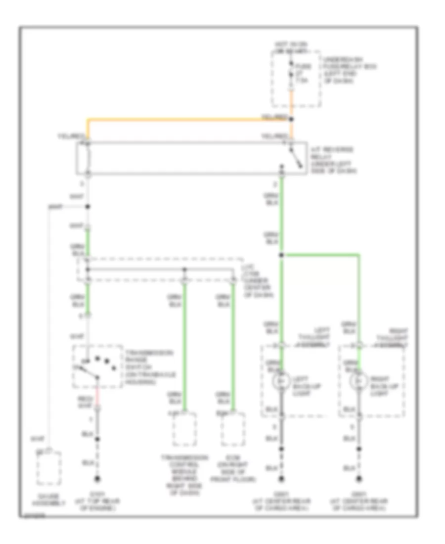 Back up Lamps Wiring Diagram A T for Honda Insight 2005