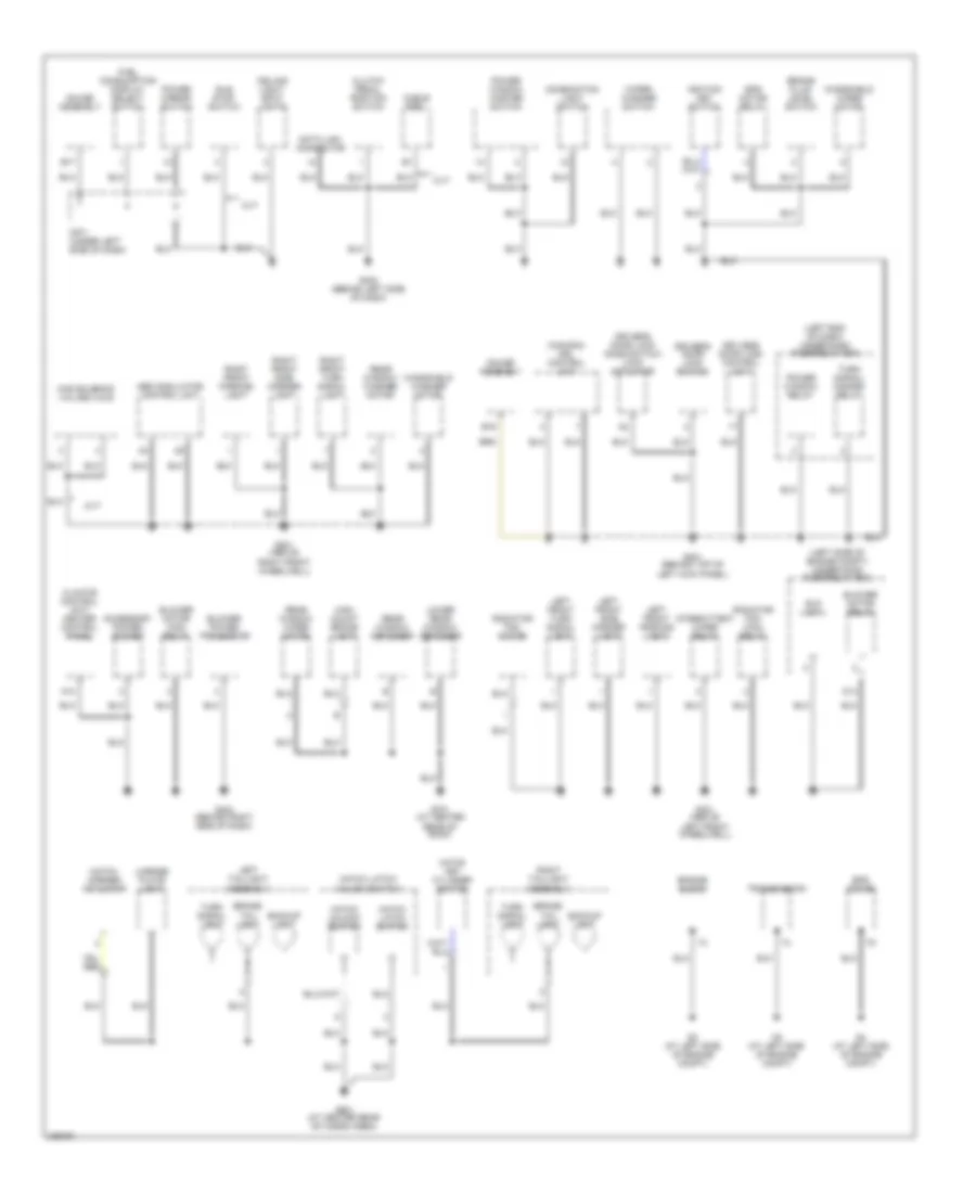 Ground Distribution Wiring Diagram 2 of 2 for Honda Insight 2005