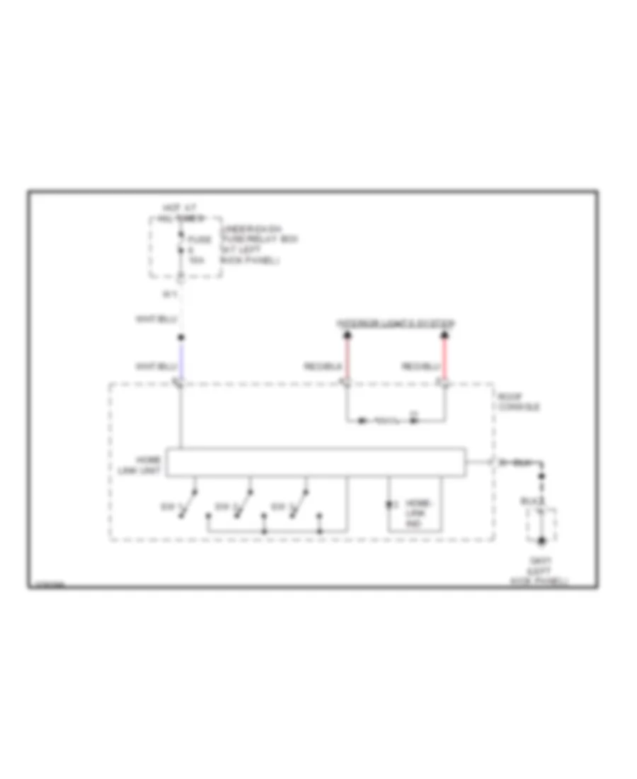 Home Link Remote Control Wiring Diagram for Honda Ridgeline RTL 2012