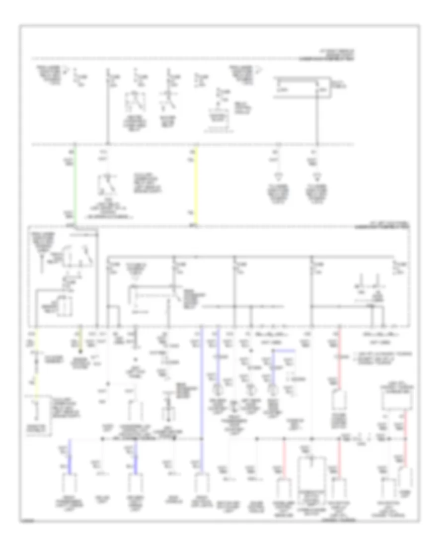 Power Distribution Wiring Diagram (3 of 5) for Honda Ridgeline RTL 2012