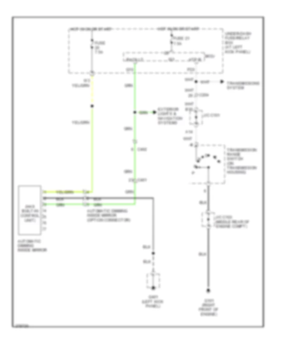 Automatic Day Night Mirror Wiring Diagram for Honda Ridgeline RTL 2012