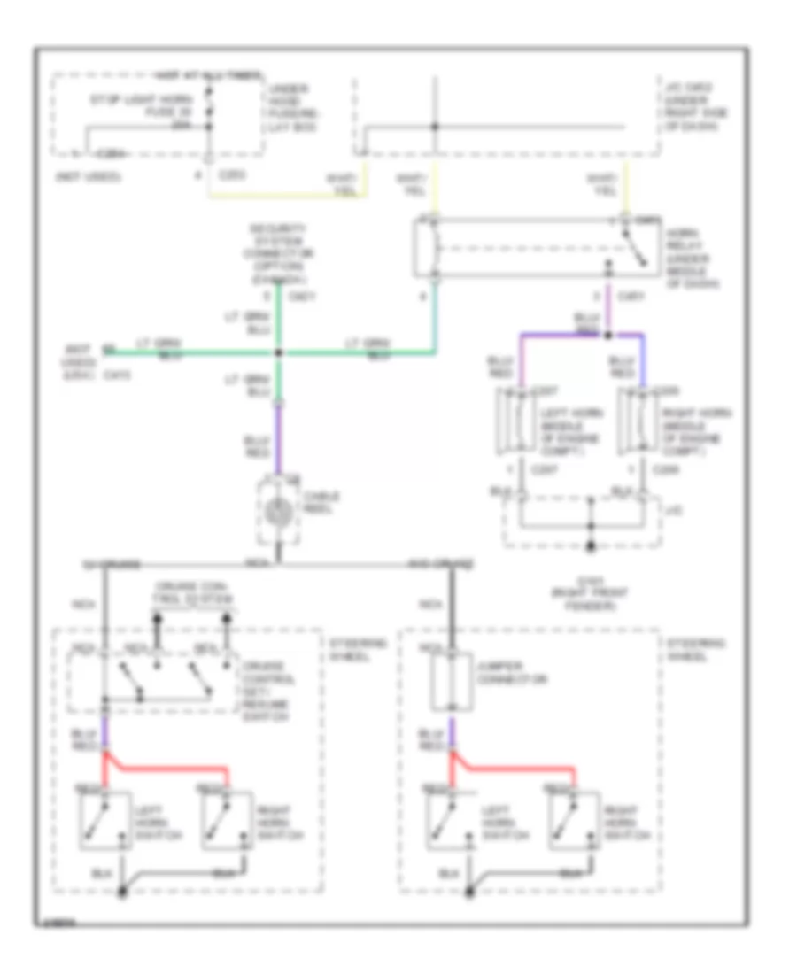 Horn Wiring Diagram for Honda Accord DX 1996