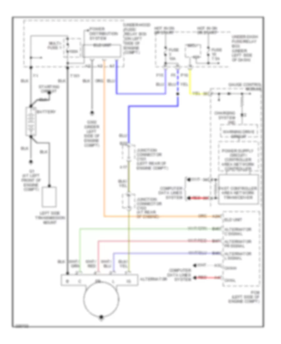 Charging Wiring Diagram for Honda CR V LX 2011