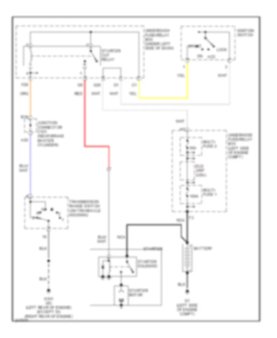 Starting Wiring Diagram, AT Except Hybrid for Honda Civic Si 2006