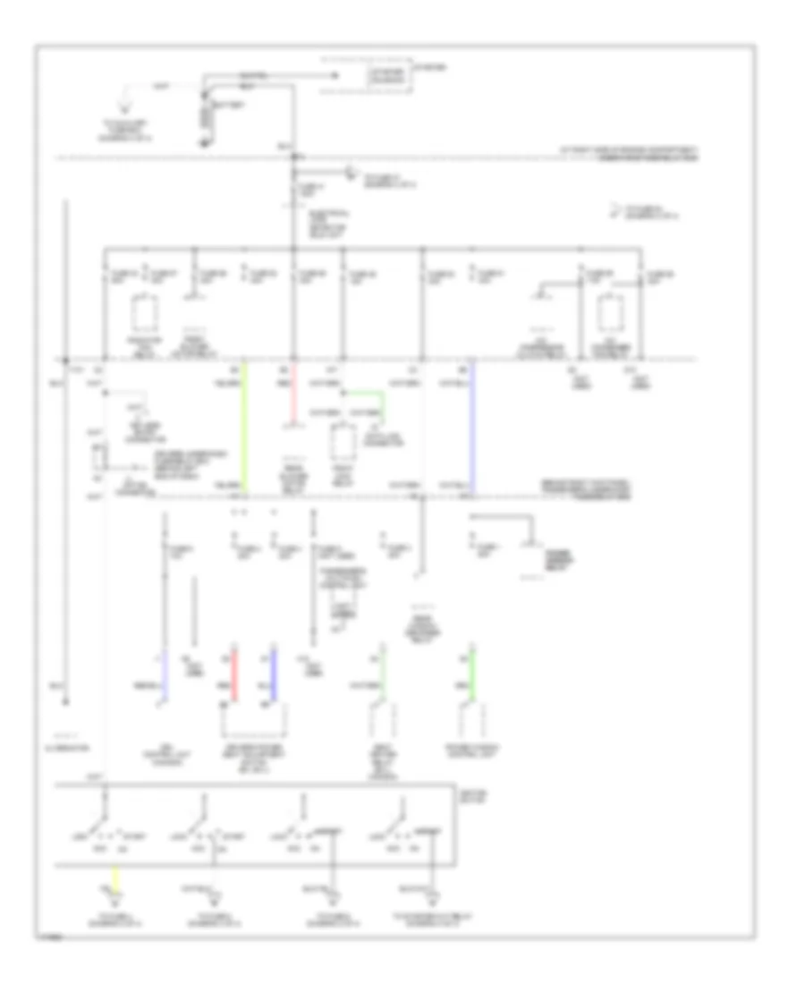 Power Distribution Wiring Diagram 1 of 4 for Honda Pilot LX 2003