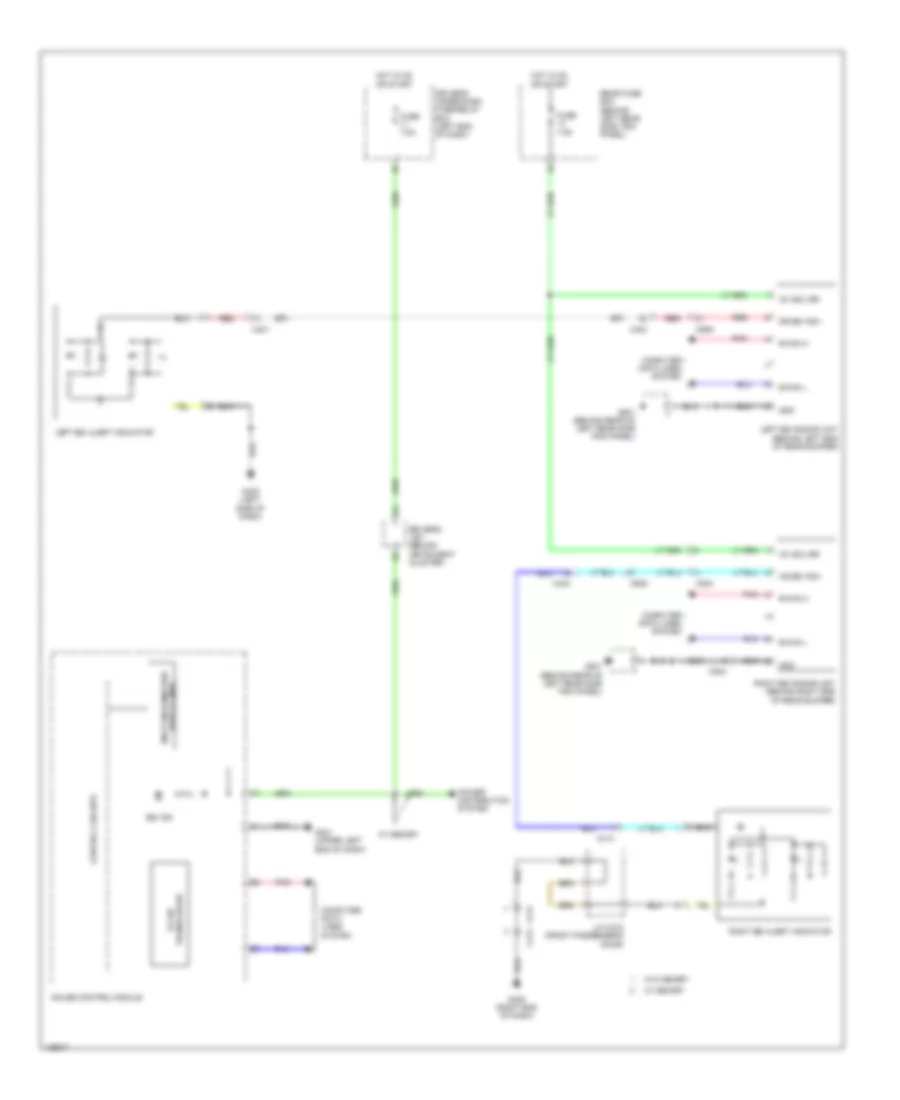 Blind Spot Information System Wiring Diagram for Honda Odyssey EX L 2014