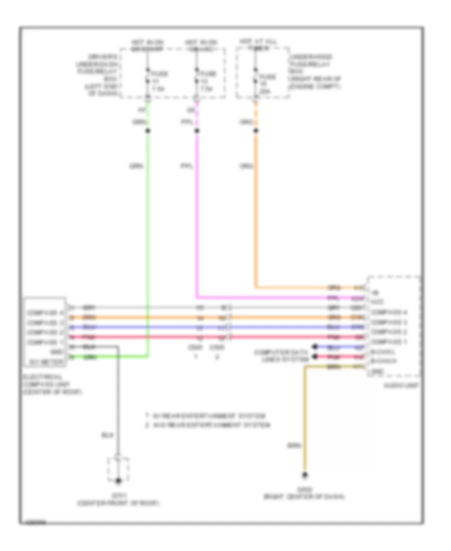 Compass Wiring Diagram for Honda Odyssey EX L 2014
