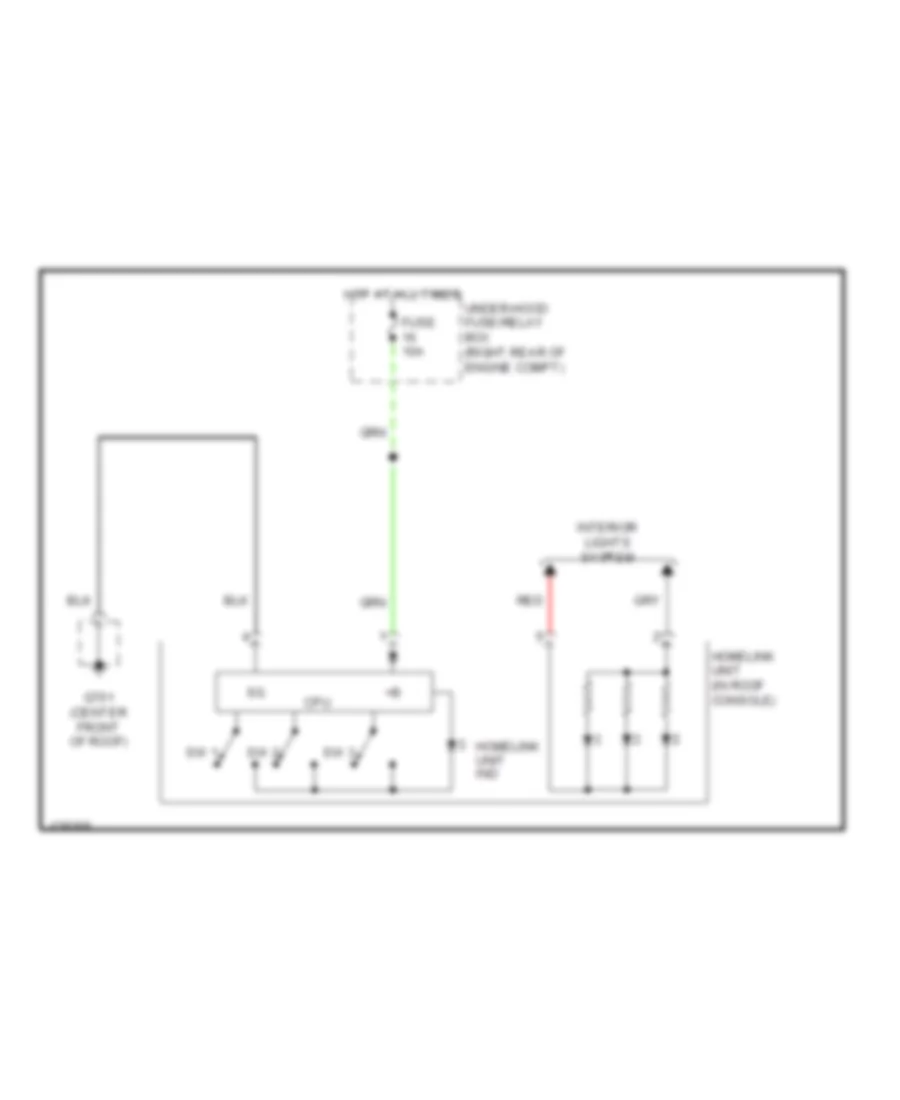 Home Link Remote Control Wiring Diagram for Honda Odyssey EX-L 2014