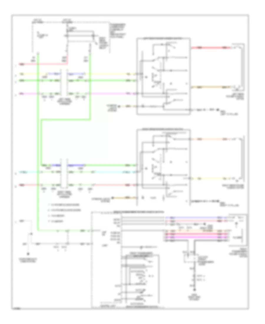 Power Windows Wiring Diagram (2 of 2) for Honda Odyssey EX-L 2014