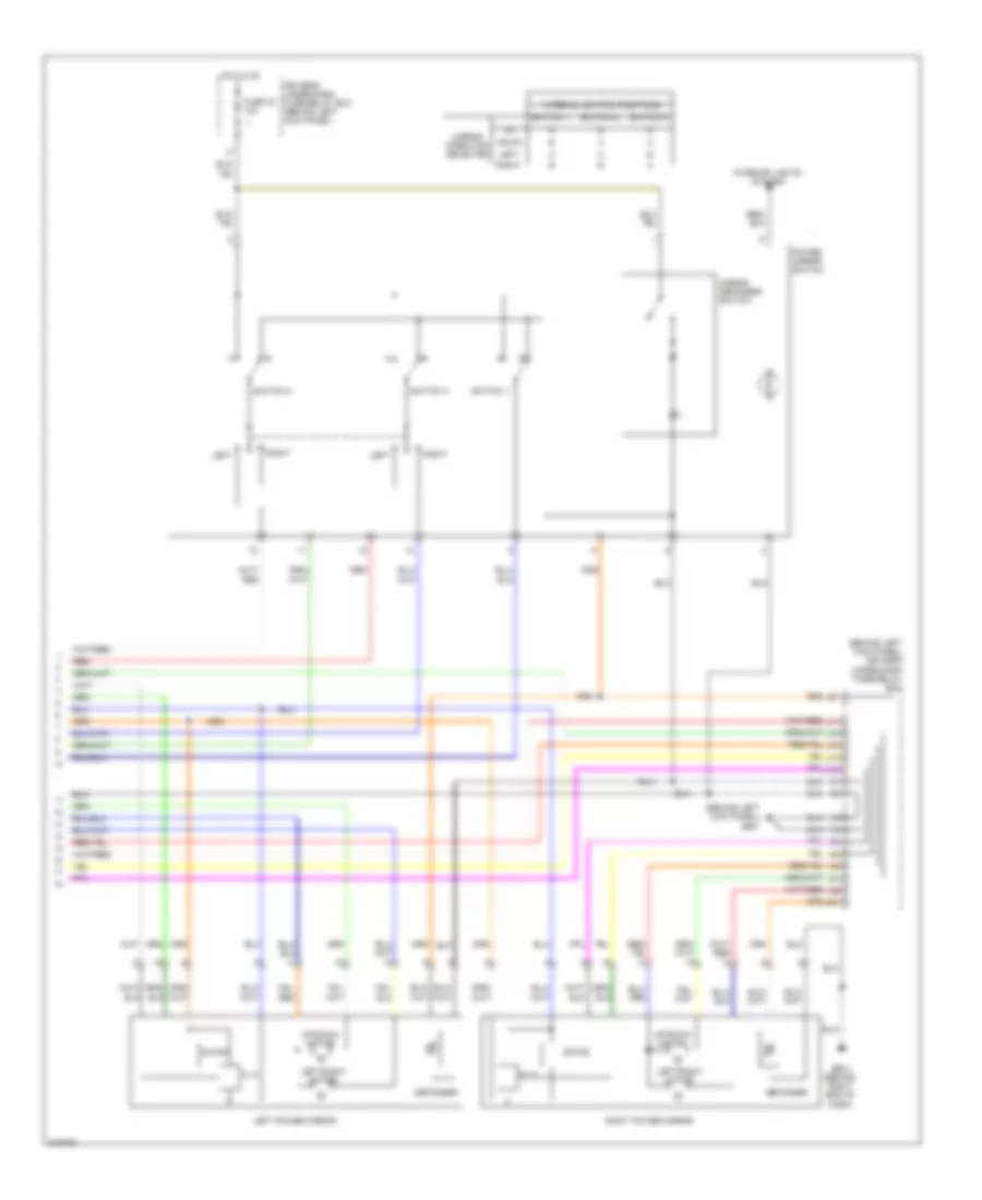 Memory Mirrors Wiring Diagram 2 of 2 for Honda Odyssey EX 2009