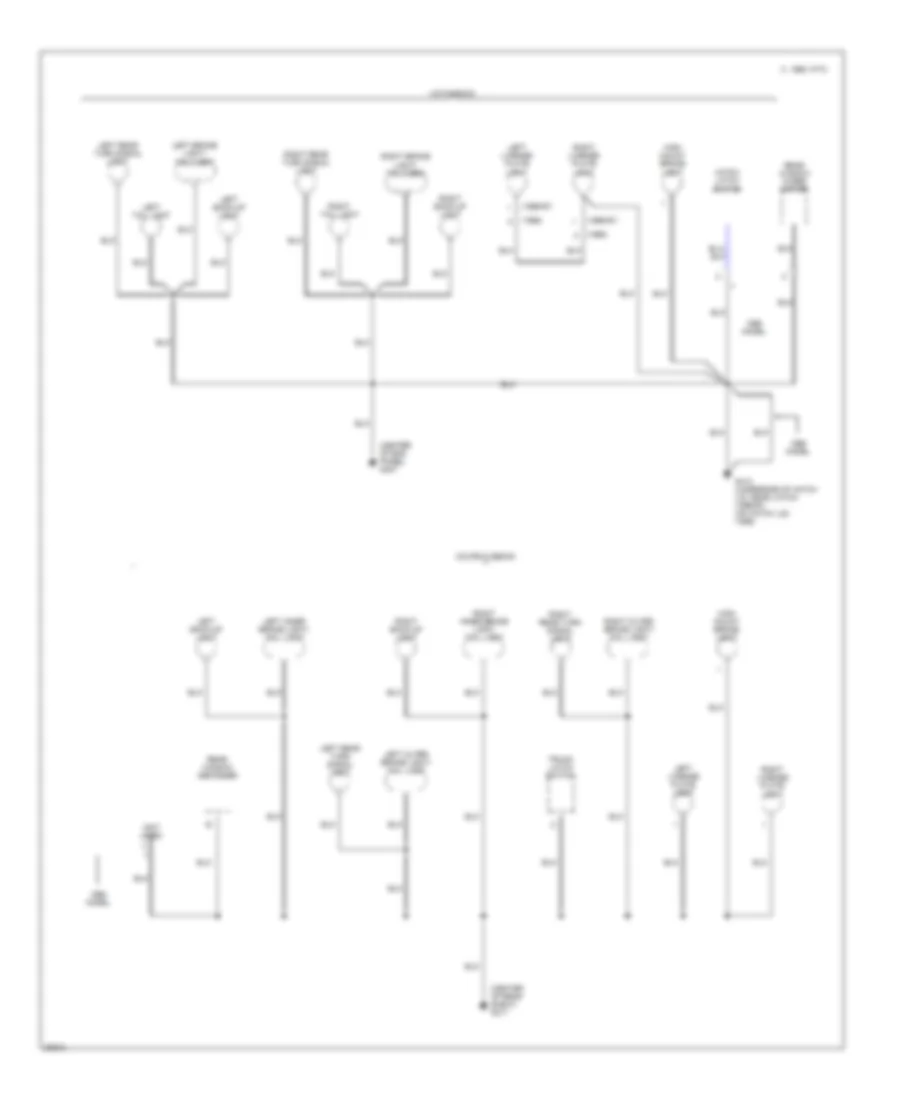 Ground Distribution Wiring Diagram 3 of 3 for Honda Civic CX 1996