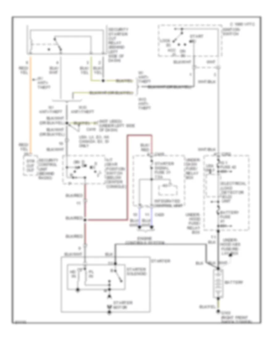 Starting Wiring Diagram A T for Honda Civic CX 1996
