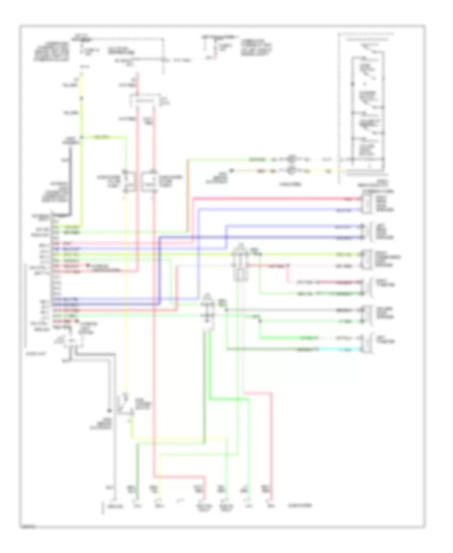Radio Wiring Diagram, Except LX with Subwoofer for Honda CR-V EX 2006