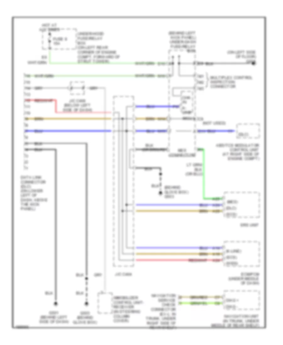 3.0L, Data Link Connector Wiring Diagram for Honda Accord DX 2004
