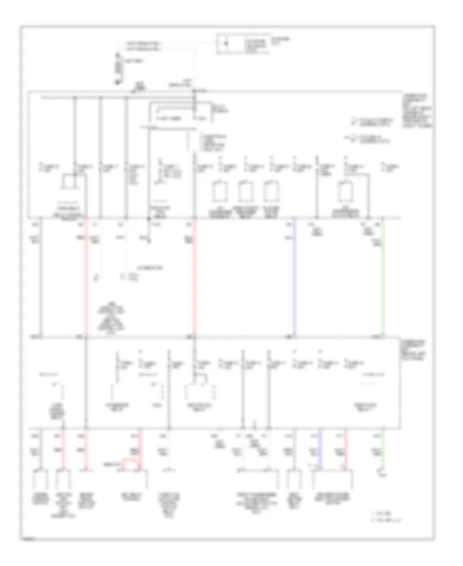 Power Distribution Wiring Diagram 1 of 4 for Honda Accord DX 2004