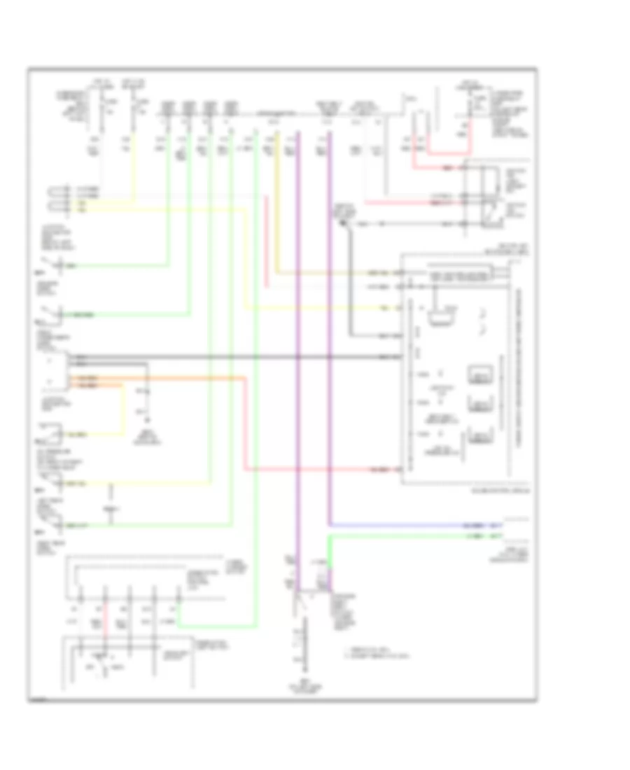 Warning Systems Wiring Diagram, Except Hybrid for Honda Accord DX 2004