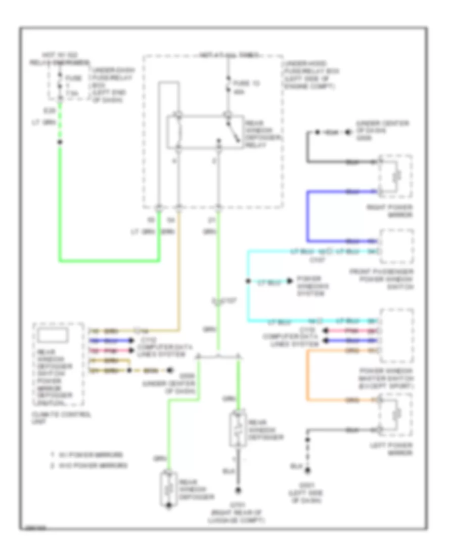 Defoggers Wiring Diagram for Honda Accord EX 2013