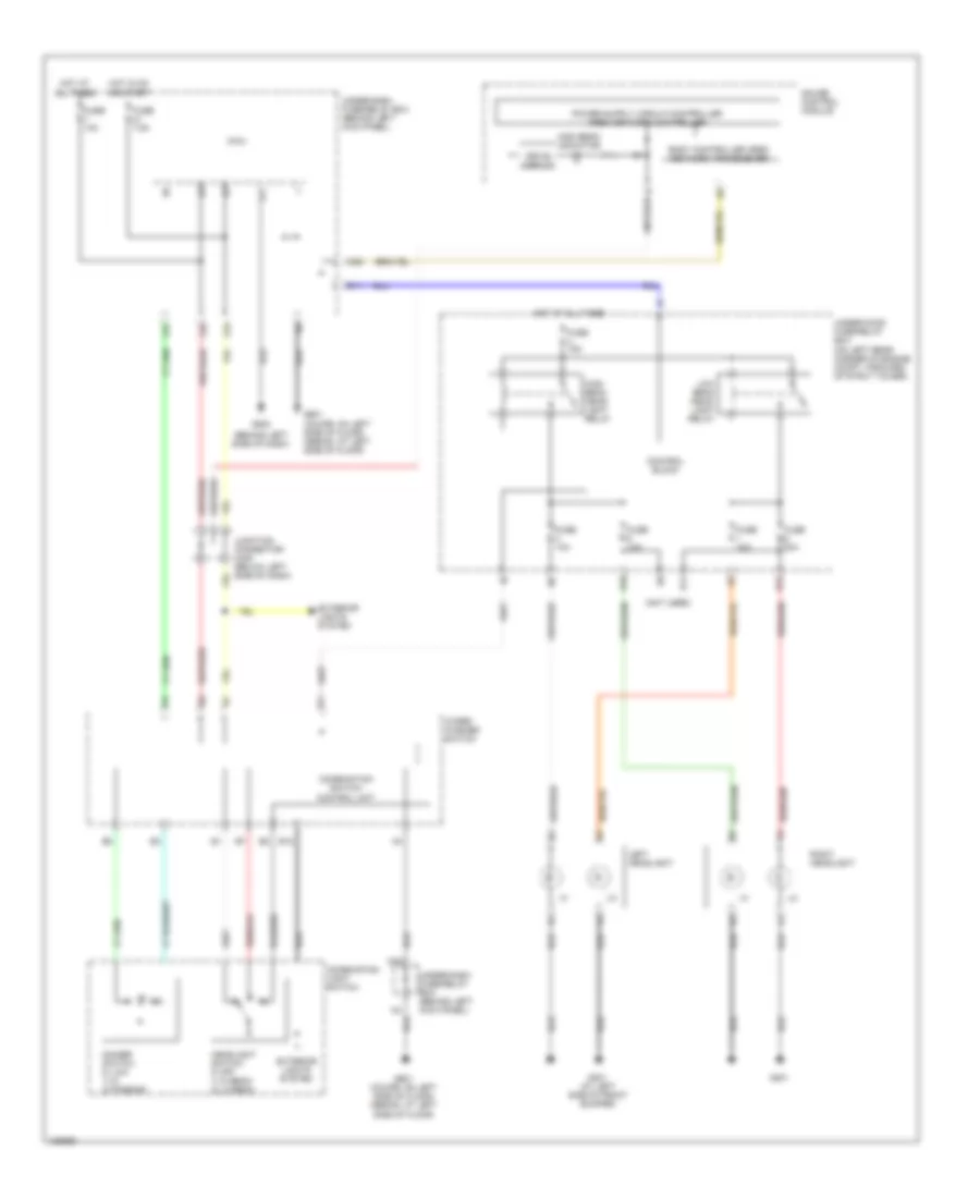 Headlamps Wiring Diagram Except Hybrid without DRL for Honda Accord EX 2004