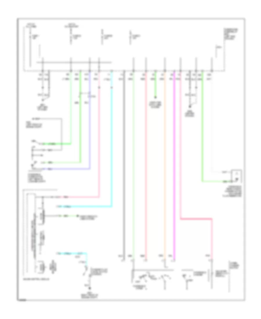 Электросхема передних стеклоочистителей дворников и омывателя лобового стекла для Honda CR-Z 2011
