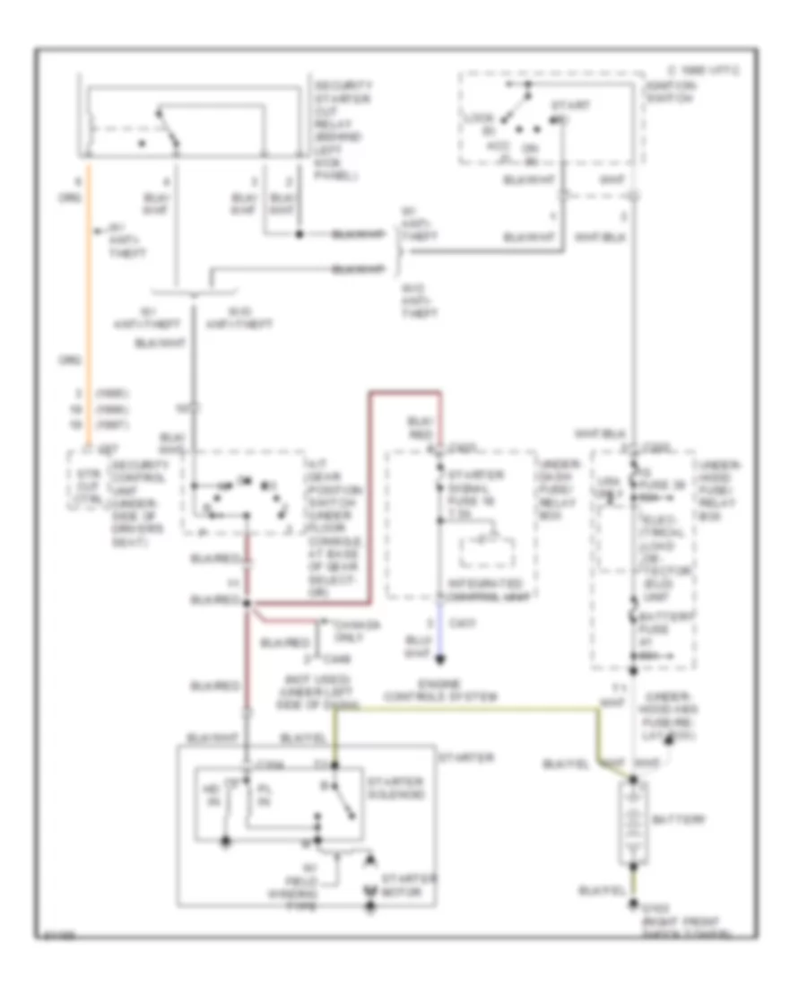 Starting Wiring Diagram A T for Honda Civic del Sol Si 1996