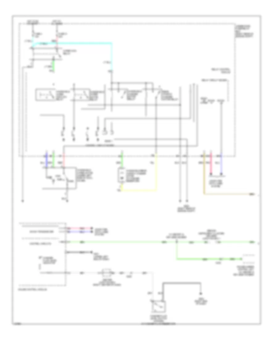 Электросхема передних стеклоочистителей дворников и омывателя лобового стекла (1 из 2) для Honda Odyssey Touring 2014