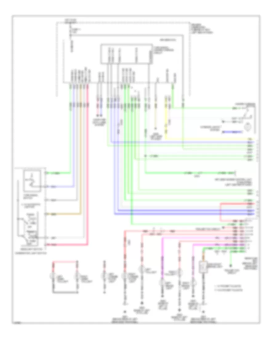 Exterior Lamps Wiring Diagram (1 of 2) for Honda Odyssey Touring 2014