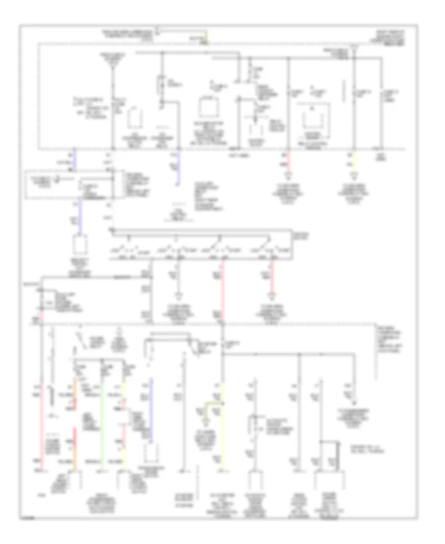 Power Distribution Wiring Diagram 2 of 8 for Honda Odyssey Touring 2009