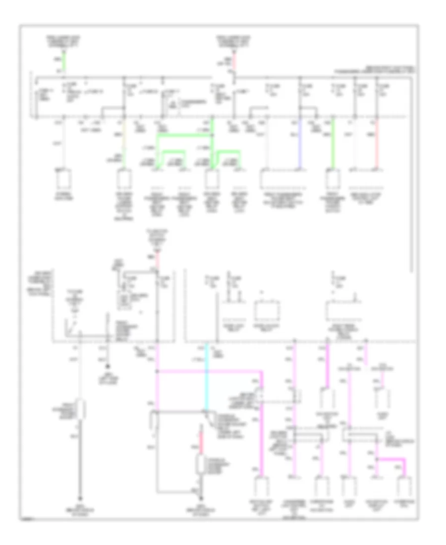 Power Distribution Wiring Diagram 2 of 7 for Honda Accord EX 2008